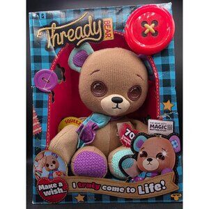 Thready Bear Interactive Plush Toy 70+ Expressions Reactions Button Eyes Lights